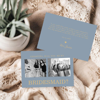 Dusty Blue Brudtärna Förslagsfoto Kort