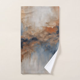 Dusty Blue Burnt Orange Navy Abstrakt