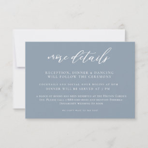 Dusty Blue Calligraphy Bröllop-höljeskort Inbjudningar