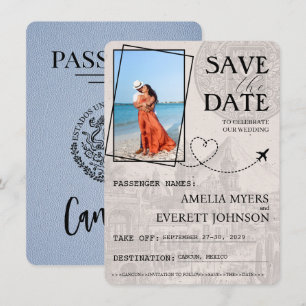 Dusty Blue Cancun Passport Spara datum Datumet