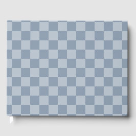 Dusty Blue Checkerboard Gästböcker