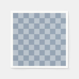 Dusty Blue Checkerboard Pappersservett