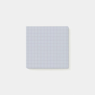 Dusty Blue Checkered Mönster Soft Grid Design Post-it Block