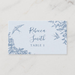 Dusty Blue Chinoiserie Baby Shower Place Card Placeringskort
