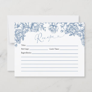 Dusty Blue Chinoiserie Baby Shower-receptkort Inbjudningar