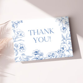 Dusty Blue Chinoiserie Baby Shower - tack för ditt Inbjudningar