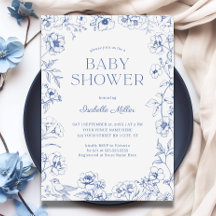 Dusty Blue Chinoiserie Boy Shower