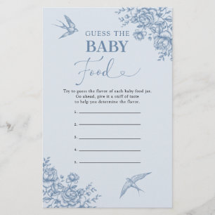Dusty Blue Chinoiserie gissar Baby Matspel
