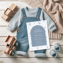 Dusty Blue Chinoiserie Nalle och Bows Baby