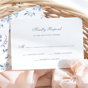 Dusty Blue Chinoiserie   Simple Bröllop OSA Kort