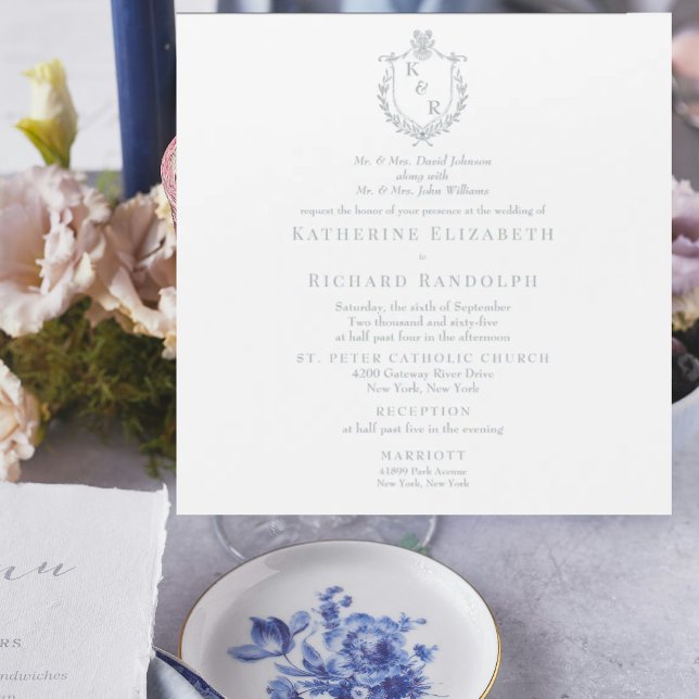 Dusty Blue Church 2 Venue Square Wedding Magnet   (Skapare uppladdad)