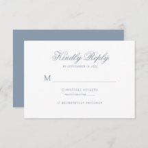 Dusty Blue Classic Calligraphy Script-Bröllop OSA