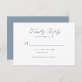 Dusty Blue Classic Calligraphy Script-Bröllop OSA