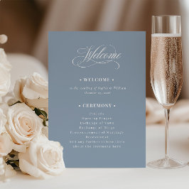 Dusty Blue | Classic Luxe Wedding Welcome Program