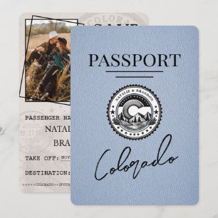 Dusty Blue Colorado Passport Spara datum Datumet