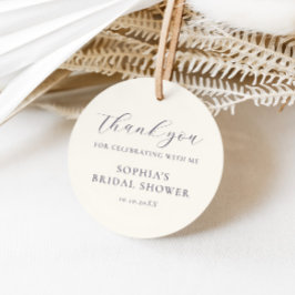 Dusty Blue Cream Blomster Bröllopsdusch Gåvor Etiketter