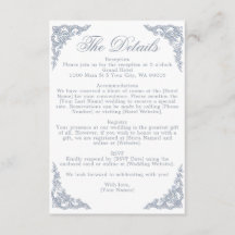 Dusty Blue Crest Monogram Regal Scrollwork Bröllop