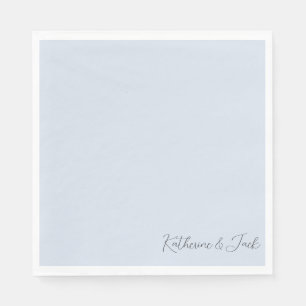 Dusty Blue Custom Names Luncheon Napkins Pappersservett