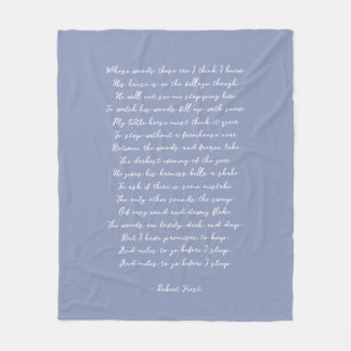 Dusty Blue Custom Poem Song Lyric Quote Fleecefilt