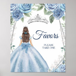 Dusty Blue Dacks Quinceañera-favoriter Poster