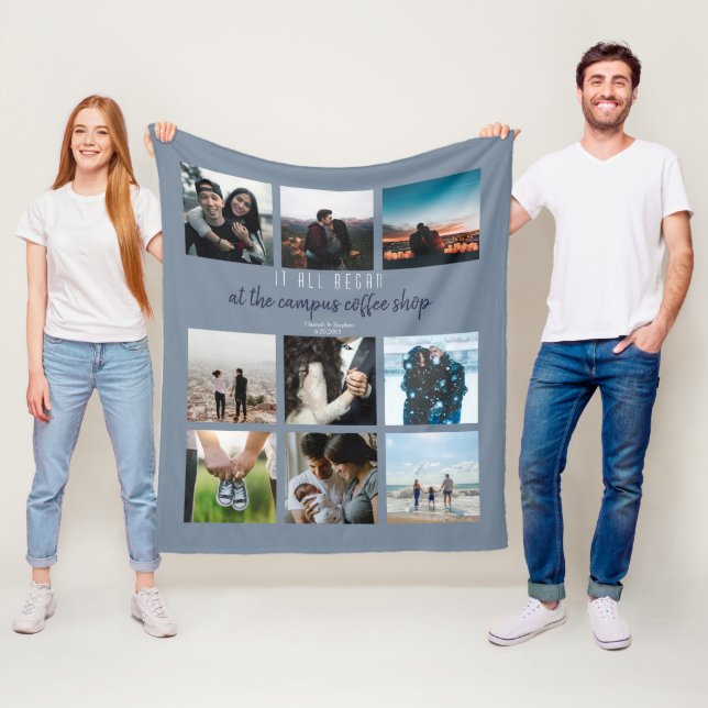 Dusty Blue där allt började med Romantic Kärlek St Fleecefilt (På plats)