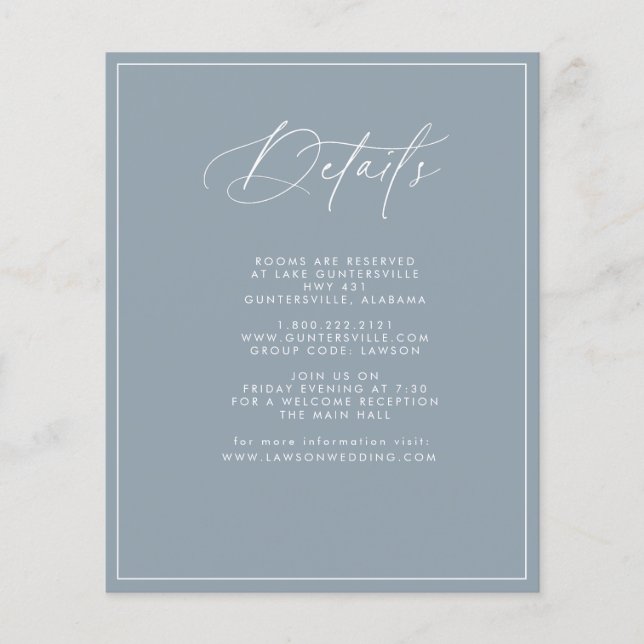 Dusty Blue Details Card (Framsida)