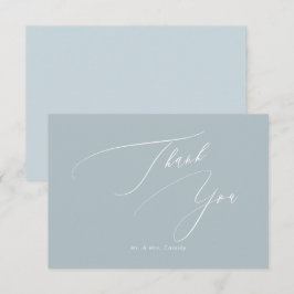 Dusty Blue DIY-färger Luxe Script Tack Kort