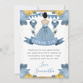 Dusty Blue Dress Brunette Princess Quinceanera Tack Kort