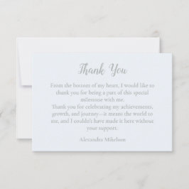 Dusty Blue Elegant 50 & Fabulous Birthday Tack Kort