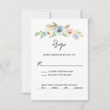 Dusty Blue Elegant Blommigt Rustic Bröllop