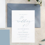 Dusty Blue Elegant - enkla bröllopsinbjudningar Inbjudningar<br><div class="desc">Dusty Blue Elegant - enkla bröllopsinbjudningar</div>