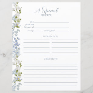 Dusty Blue Elegant Garden Shower Rececification Pa