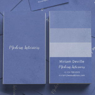 Dusty Blue Elegant Gradient Corporate Chic Visitkort