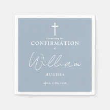 Dusty Blue Elegant Modern Minimalist Bekräftelse