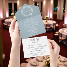 Dusty Blue Elegant Rustic Eucalyptus Unik