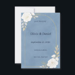 Dusty Blue Elegant Save the Date Card Spara Datumet<br><div class="desc">Announce your special day with timeless elegance using this Dusty Blue Save the Date card. Featuring a clean minimalist layout and soft romantic blue tone, this design is perfect for modern, classic, beach, or garden weddings. The refined typography and muted dusty blue background create a sophisticated first impression for your...</div>