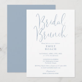 Dusty Blue Elegant Script Möhippa Bunch Shower Inbjudningar