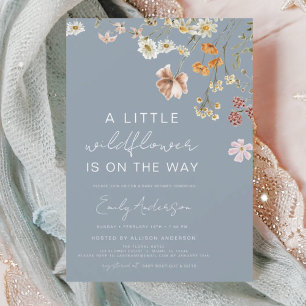 Dusty Blue En Liten Vildblomma Barnkalas