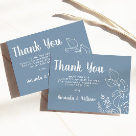 Dusty Blue Eucalyptus Baby Shower - tack för ditt 