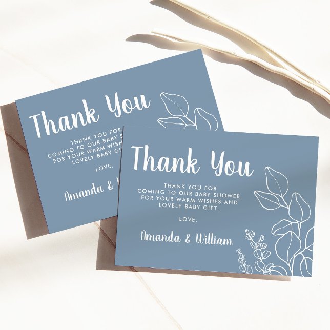 Dusty Blue Eucalyptus Baby Shower - tack för ditt  (Skapare uppladdad)