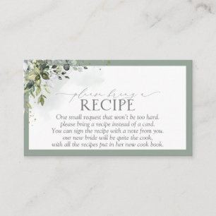 Dusty Blue Eucalyptus Blommigt Ta en recept Tilläggskort