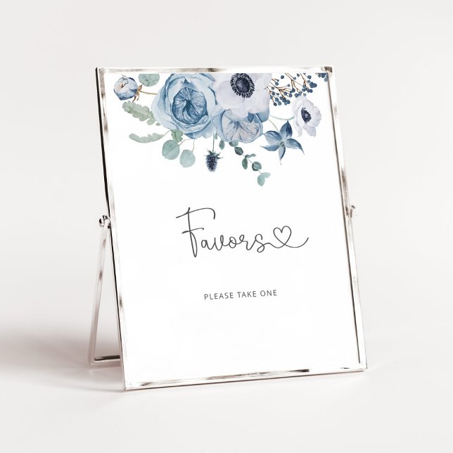 Dusty blue eucalyptus favors poster (Skapare uppladdad)