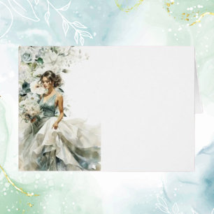Dusty Blue Eucalyptus Greenery Bröllop Bord Card OBS Kort