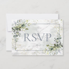 Dusty Blue Eucalyptus Greenery Marble No Menu OSA