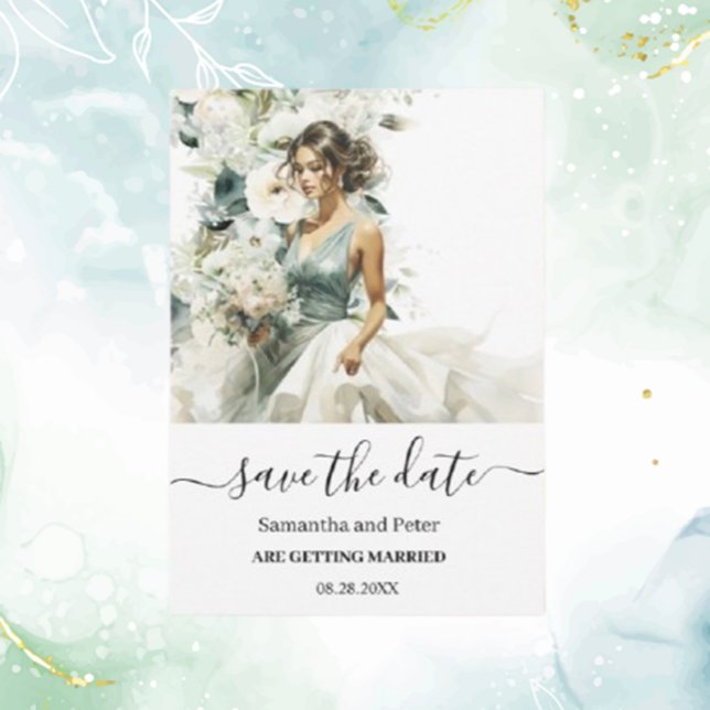 Dusty Blue Eucalyptus Greenery Spara datumet (nnounce your special day with elegant dusty blue eucalyptus greenery save the date cards. )
