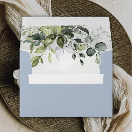 Dusty Blue Eucalyptus Greenery Succulent Bröllop