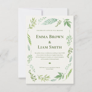 Dusty Blue Eucalyptus Greenery Succulent Bröllop I Tack Kort