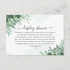 Dusty Blue Eucalyptus Greenery Succuly Bröllop Tilläggskort