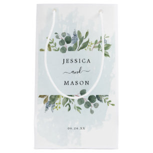 Dusty Blue Eucalyptus Hotel Bröllop Gift Bag