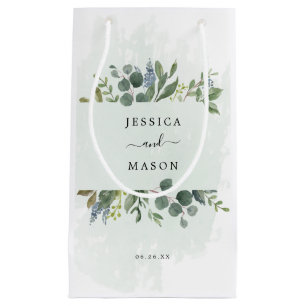 Dusty Blue Eucalyptus Hotel Bröllop Gift Bag